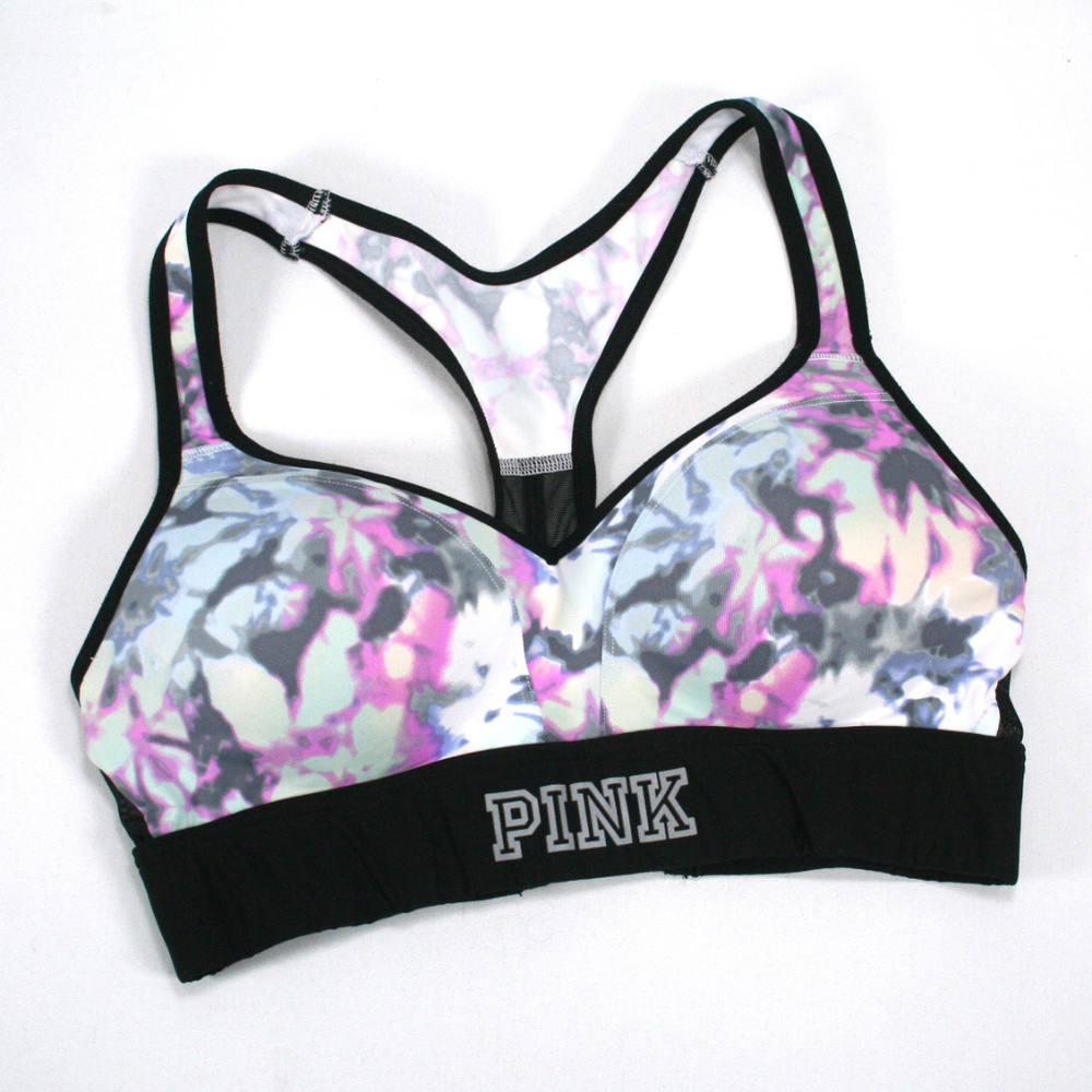 PINK Sports Bra Floral Push Up Size XS Padded